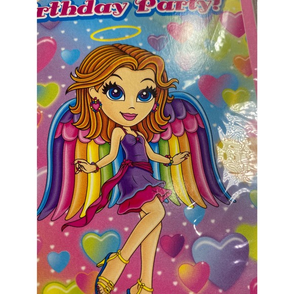 Lisa Frank Vintage Birthday Invitations Set Of 6 Blank Inside - Picture 1 of 6